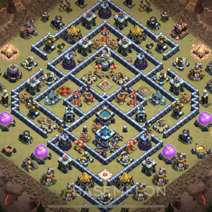 Town Hall Level 13 War Base Design 2025, Anti 3 Stars, Anti Everything, Layout #1081