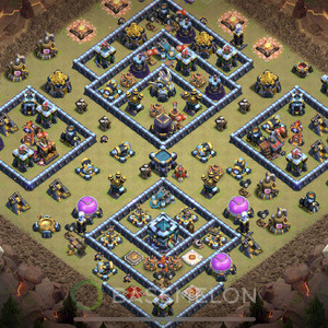 Town Hall Level 13 War Base Design 2025, Anti 3 Stars, Anti Everything, Layout #1108