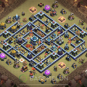 Rathaus Level 13 Krieg Base 2025, Anti 3 Sterne, Legend Liga, Layout #1110