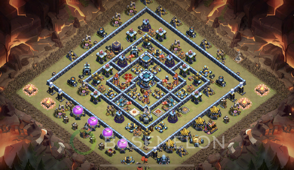 Town Hall Level 13 War Base Design 2025, Anti 2 Stars, Legend League, Layout #1131