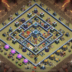 Town Hall Level 13 War Base Design 2025, Anti 2 Stars, Legend League, Layout #1131