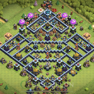 Rathaus Level 13 Verteidigung Base 2025, Anti Alles, Layout #1136