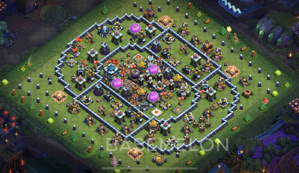 Town Hall Level 13 Farm Base Design 2025, Anti Everything, Layout #1137