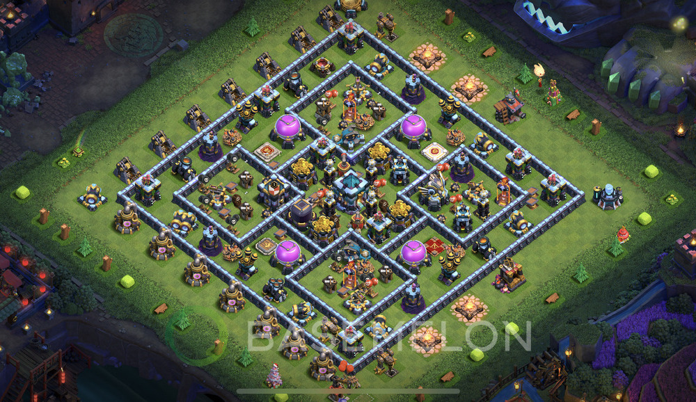 Town Hall Level 13 Trophy/Defense Base Design 2025, Anti Everything, Legend League, Layout #1143