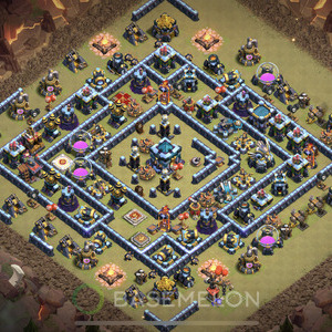 Town Hall Level 13 War Base Design 2025, Anti Everything, Layout #1149