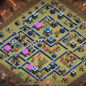 Rathaus Level 13 Krieg Base 2025, Anti 3 Sterne, Hybrid, Layout #1165