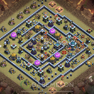 Rathaus Level 13 Krieg Base 2025, Anti Alles, Hybrid, Layout #1253