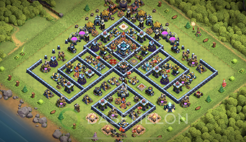 Town Hall Level 13 Trophy/Defense Base Design 2025, Anti Everything, Layout #1270