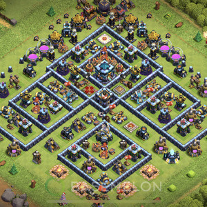 Town Hall Level 13 Trophy/Defense Base Design 2025, Anti Everything, Layout #1270