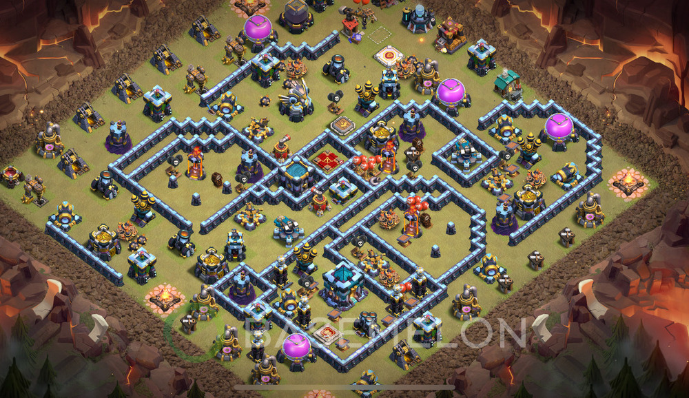 Town Hall Level 13 War Base Design 2025, Max Levels, Layout #1338