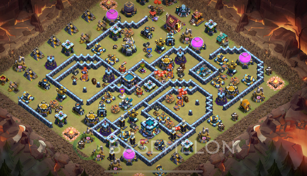 Town Hall Level 13 War Base Design 2025, Max Levels, Layout #1338