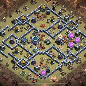 Rathaus Level 13 Krieg Base 2025, Anti 2 Sterne, Hybrid, Layout #1339