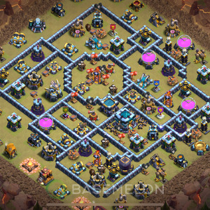 Rathaus Level 13 Krieg Base 2025, Anti 3 Sterne, Layout #1345