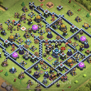 Rathaus Level 13 Verteidigung Base 2025, Anti Alles, Layout #1357