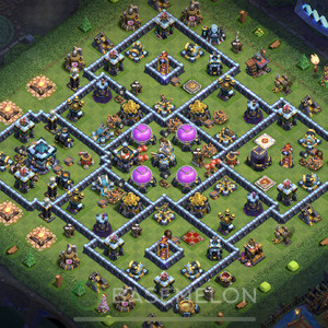 Town Hall Level 13 Farm Base Design 2025, Hybrid, Layout #1388