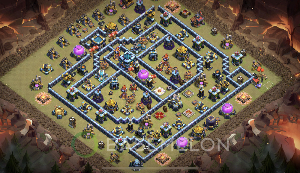 Town Hall Level 13 War Base Design 2025, Layout #1399