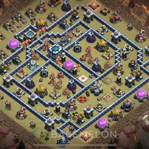 Town Hall Level 13 War Base Design 2025, Layout #1399