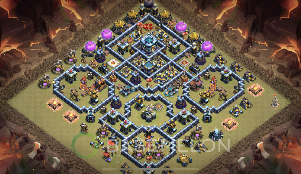 Town Hall Level 13 War Base Design 2025, Anti 3 Stars, Anti Everything, Layout #1406