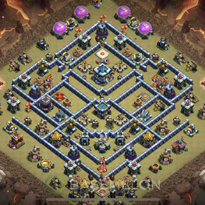 Rathaus Level 13 Krieg Base 2025, Anti 3 Sterne, Anti Alles, Layout #1407