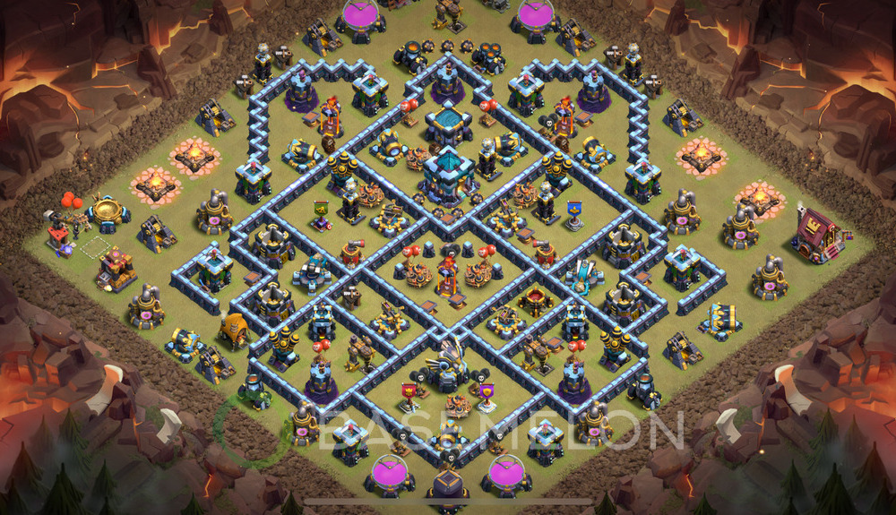 Town Hall Level 13 War Base Design 2025, Anti 2 Stars, Anti Everything, Layout #1414