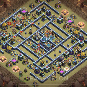 Town Hall Level 13 War Base Design 2025, Legend League, Anti Air, Layout #1442