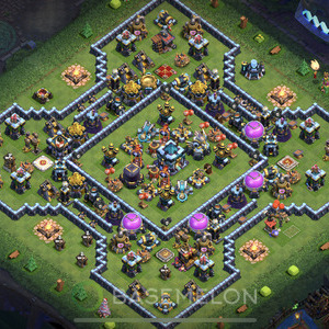 Rathaus Level 13 Verteidigung Base 2025, Anti Alles, Anti 2 Sterne, Layout #1475
