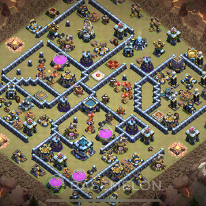 Town Hall Level 13 War Base Design 2025, Anti 3 Stars, Anti Everything, Layout #1489