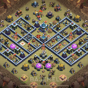 Rathaus Level 13 Krieg Base, Anti Alles, Layout #149