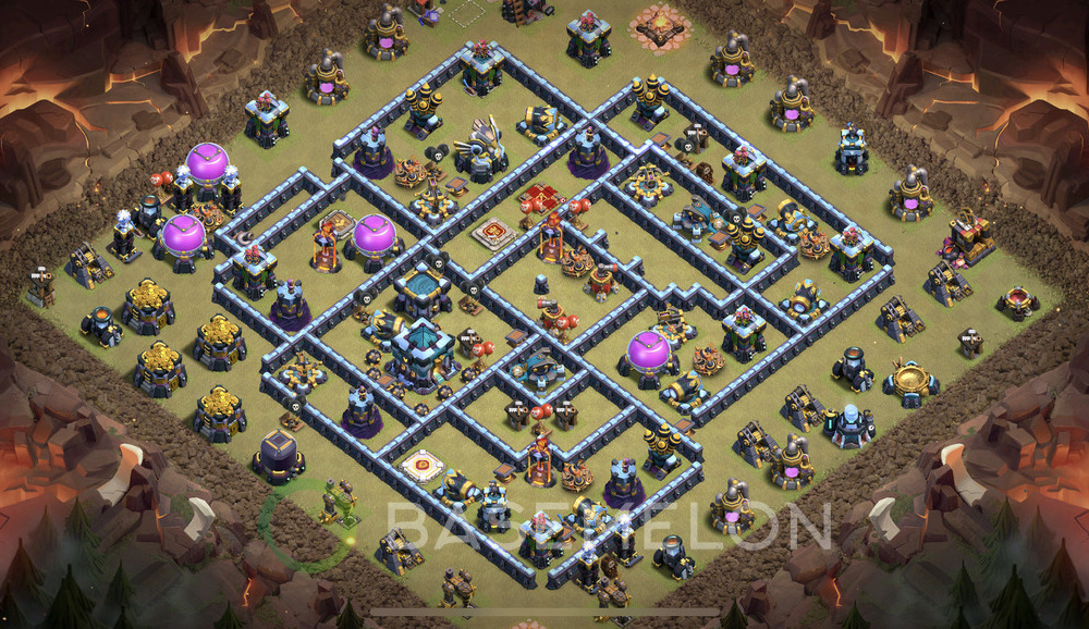 Town Hall Level 13 War Base Design 2025, Anti Everything, Layout #1505