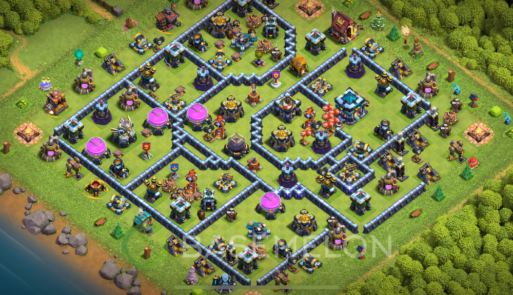 Town Hall Level 13 Farm Base Design 2025, Anti 3 Stars, Anti Everything, Layout #1520