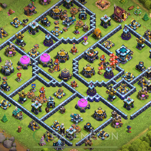 Town Hall Level 13 Farm Base Design 2025, Anti 3 Stars, Anti Everything, Layout #1520