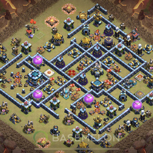 Town Hall Level 13 War Base Design 2025, Anti 3 Stars, Legend League, Layout #1525