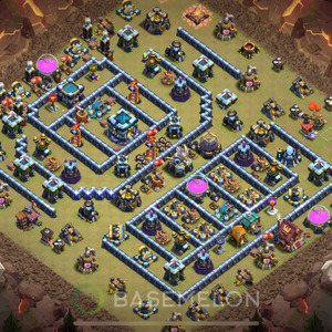 Town Hall Level 13 War Base Design 2025, Anti Air, Layout #1546
