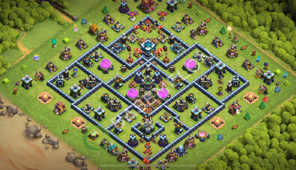 Aldea del Ayuntamiento Nivel 13 para Farming, Anti 3 Estrellas Diseño 2026, #1573