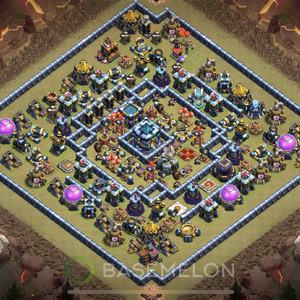 Rathaus Level 13 Krieg Base 2025, Anti 2 Sterne, Hybrid, Layout #1576