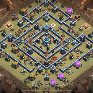 Rathaus Level 13 Krieg Base 2025, Anti 2 Sterne, Legend Liga, Layout #1594
