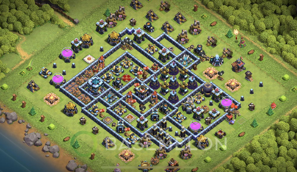 Town Hall Level 13 Trophy/Defense Base Design 2025, Layout #1621