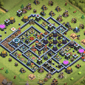 Town Hall Level 13 Trophy/Defense Base Design 2025, Layout #1621