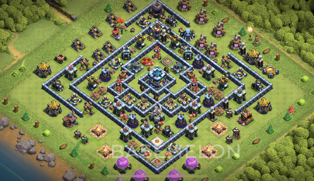 Town Hall Level 13 Trophy/Defense Base Design 2025, Unbeatable, Anti Everything, Layout #1636