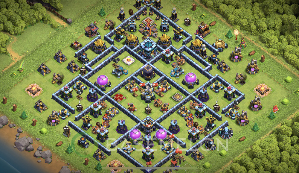 Rathaus Level 13 Farmen Base 2025, Anti Alles, Hybrid, Layout #1693