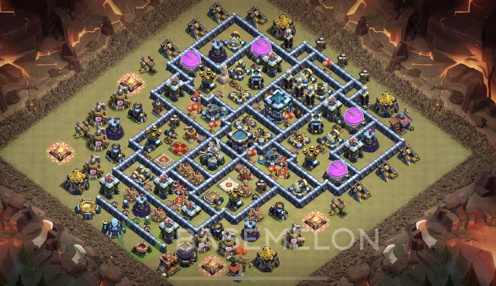 Hôtel de Ville Level 13 Guerre GDC Base  2025, Anti Tout, Village #1733