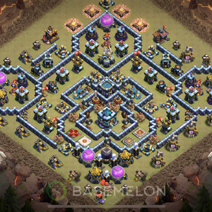Town Hall Level 13 War Base Design 2025, Anti 3 Stars, Anti Everything, Layout #1754
