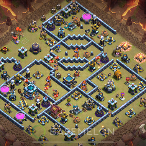Town Hall Level 13 War Base Design 2025, Max Levels, Layout #1759