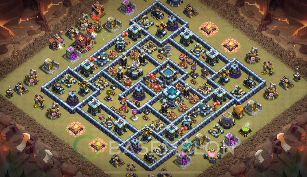 Town Hall Level 13 War Base Design 2025, Layout #1762