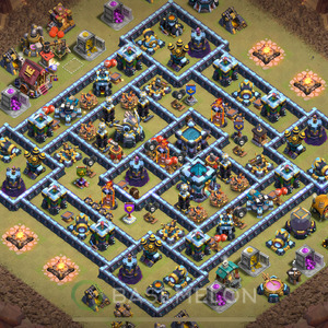 Town Hall Level 13 War Base Design 2025, Layout #1762