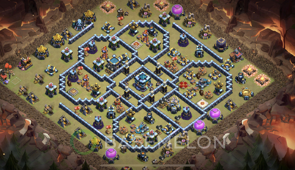 Rathaus Level 13 Krieg Base 2025, Anti 3 Sterne, Anti Alles, Layout #1808