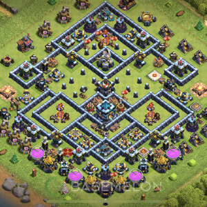 Rathaus Level 13 Verteidigung Base, Anti 2 Sterne, Anti Alles, Layout #182