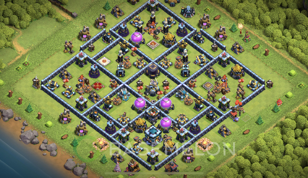 Town Hall Level 13 Farm Base Design 2025, Anti Air, Hybrid, Layout #1869