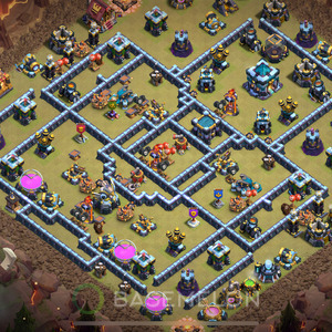 Town Hall Level 13 War Base Design 2025, Anti 3 Stars, Layout #1872