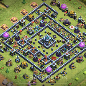 Town Hall Level 13 Trophy/Defense Base Design 2025, Anti 3 Stars, Anti Air, Layout #1916